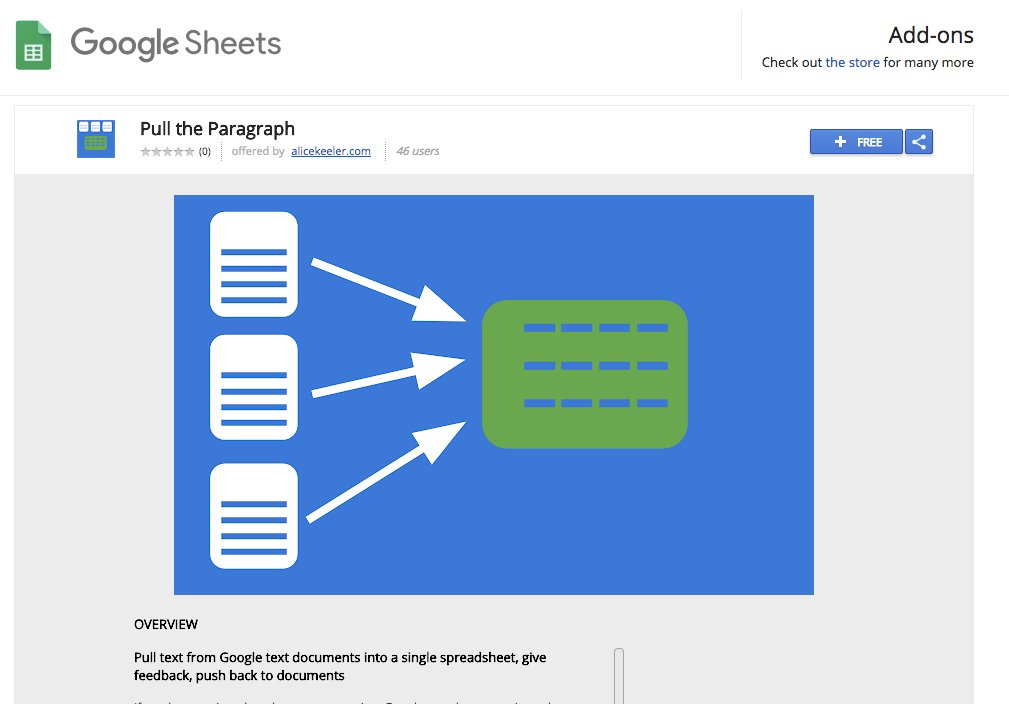 alicekeeler's tweet image. This Add-on will save you HOURS! It allows you to read everyones Essay without opening any Google Docs. Pull the Paragraph chrome.google.com/webstore/detai… #googleEDU (You need to join alicekeeler.com/betatester to install)