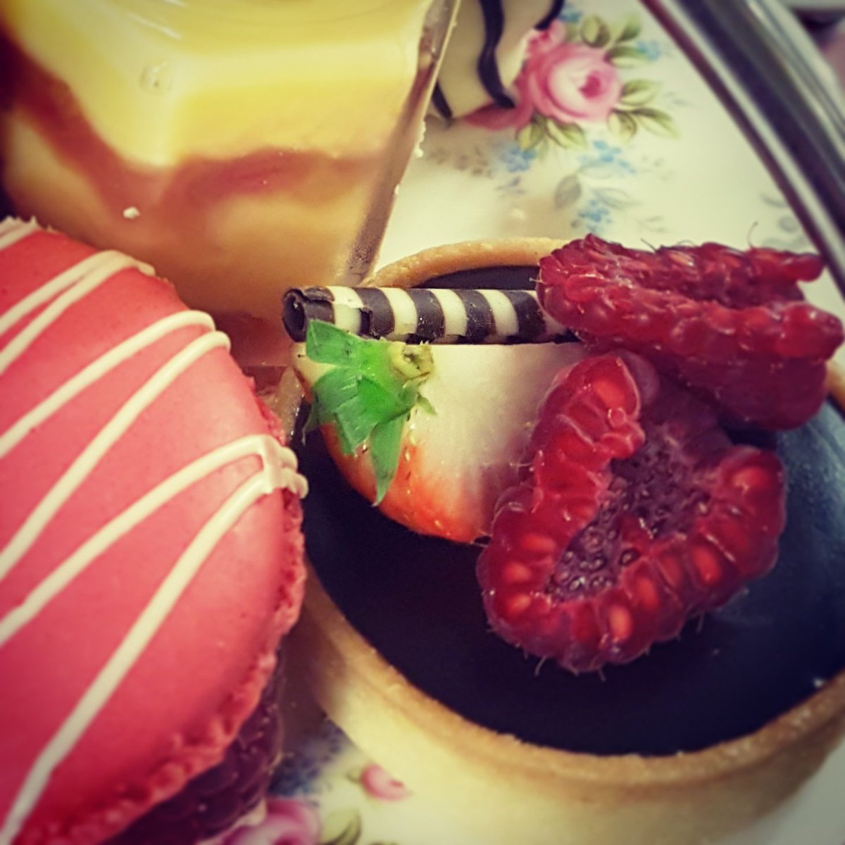 DeardenTeaRoom's tweet photo. A sneak peak of our new Summer Afternoon Tea. We will be launching this week 😀

#summer #pastry #tart #foodporn #macarons #raspberries #strawberries
#chocolate https://t.co/KpxOCM3UXH