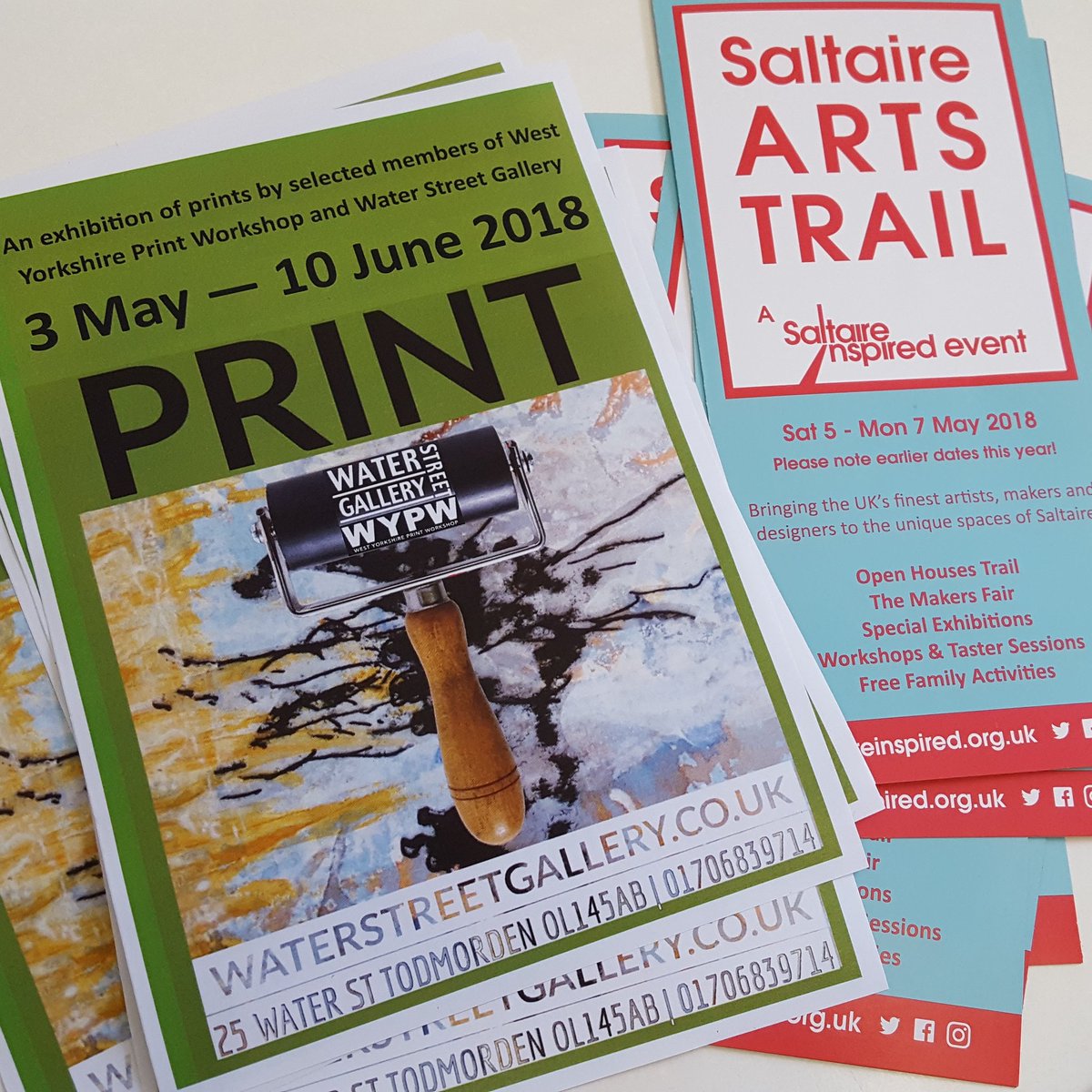 My #screenprints (& me) will be out and about in May... looking forward to taking part in #SaltaireArtsTrail Open Houses once again. I'll also have some work in the @wyprintworkshop exhibition at @wsg_uk in #Todmorden. Very pleased to have been invited to take part in that.