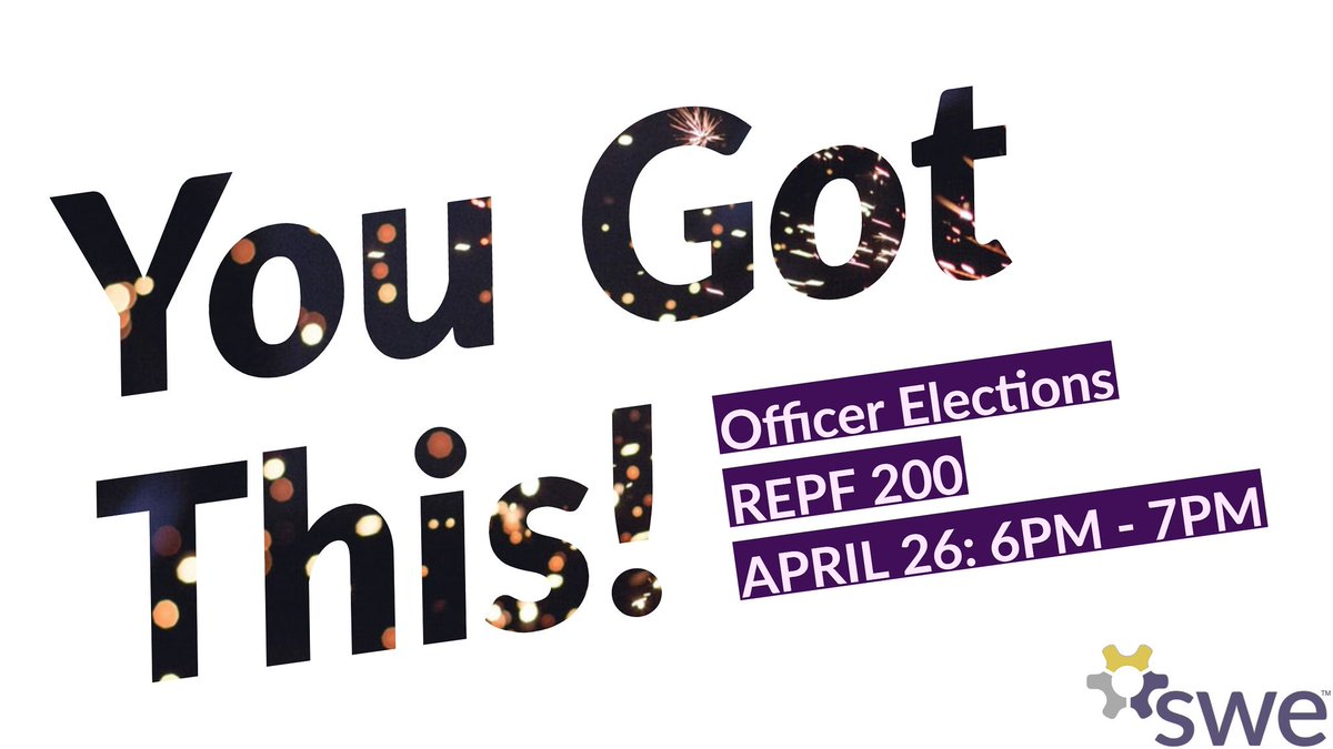 OU_SWE's tweet photo. Come run for an officer position with SWE this Thursday! 
All of the positions are listed in an earlier post on each of our pages. If you have any questions, just ask in the comments! https://t.co/JQbFA6qX0y