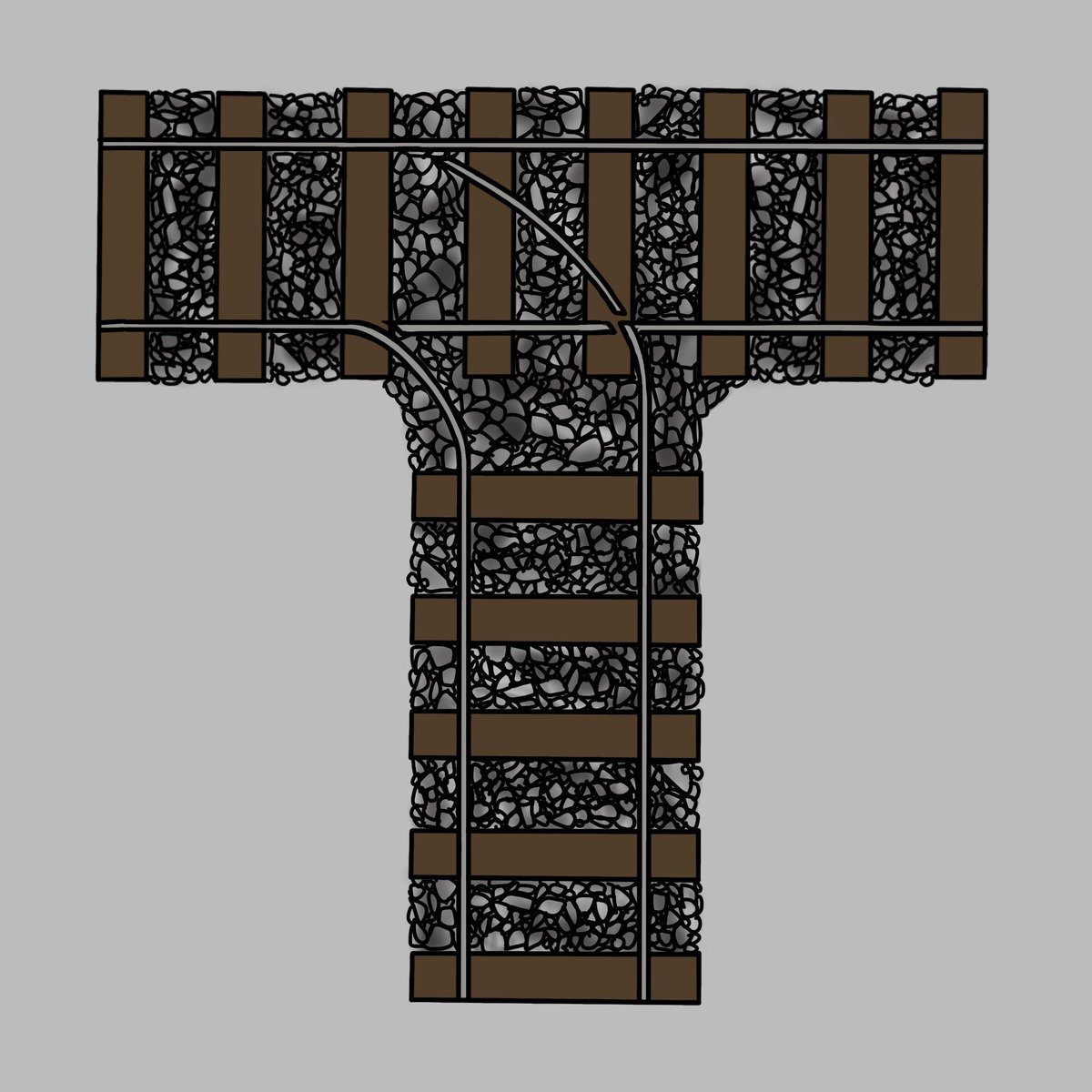 T for train tracks #36daysoftype