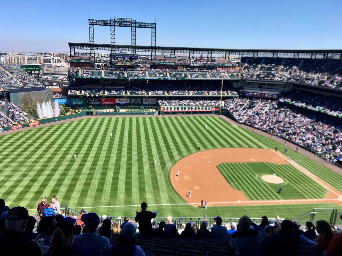 poesdaughter1's tweet photo. Game day at Coors Field. Go @Rockies! #baseballwithanaltitude https://t.co/xY30JlIwOZ