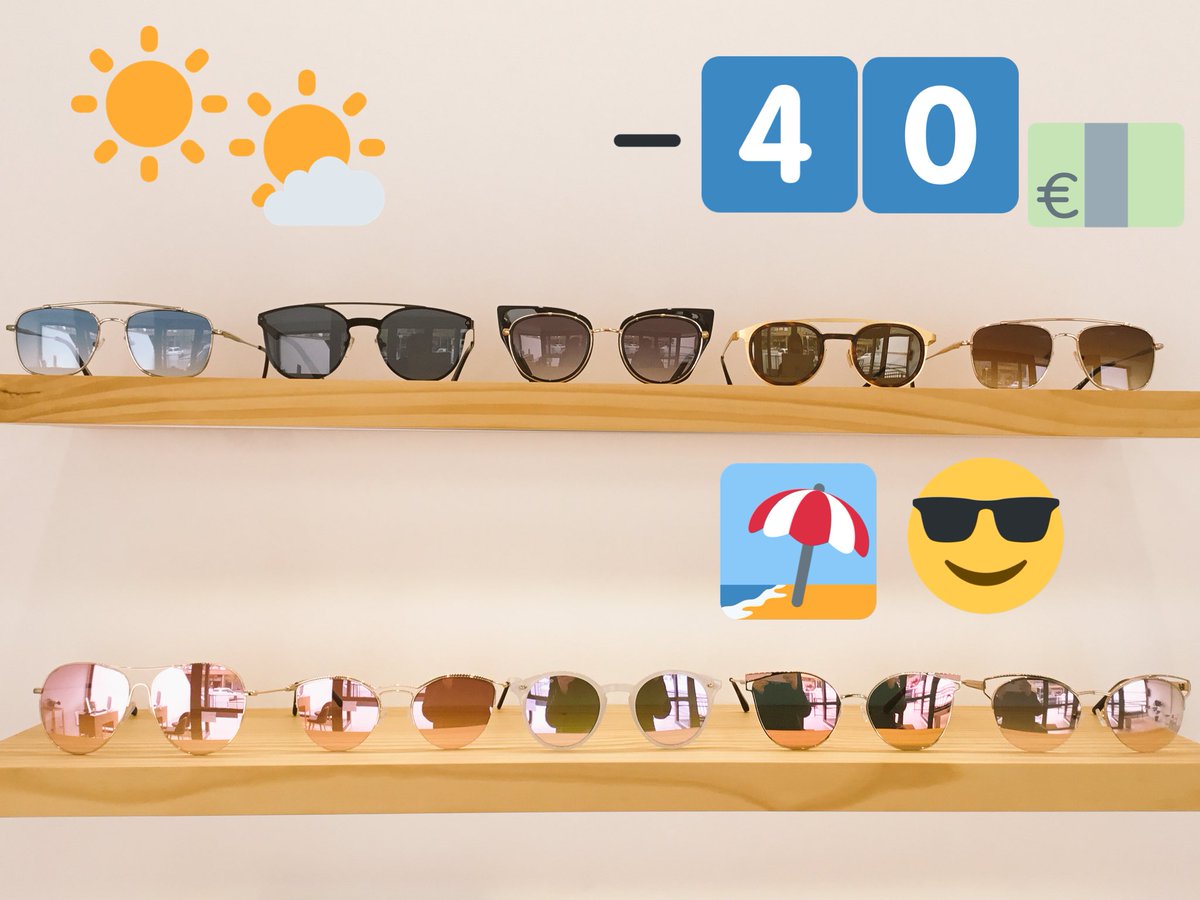 focaloptometria's tweet photo. Hasta el 4 de mayo, 40€ de descuento en toooooooodas las gafas de sol en stock. #Seseña #Elquiñon #Ciempozuelos #Aranjuez #Valdemoro https://t.co/6PFHNeMQW0