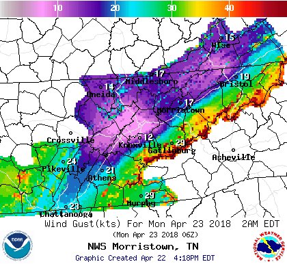 It gets windy tonight but much gustier in the higher elevations.