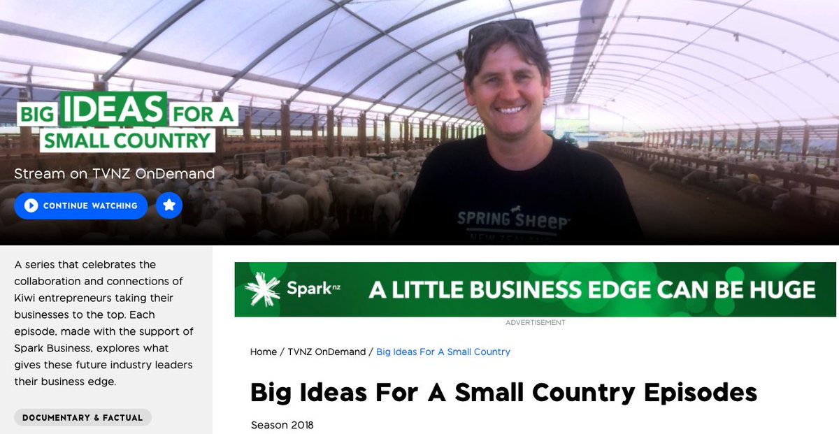 WATCH: Big Ideas for a Small Country feat. our CEO Scottie Chapman here bit.ly/sparkspringshe… #sheepmilk <a href="/SparkNZ/">Spark NZ</a> <a href="/TVNZondemand/">TVNZ OnDemand</a>