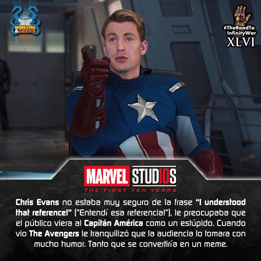 monstersngeeks's tweet photo. #MarvelStudios10years #TheRoadToInfinityWar #ChrisEvans #CaptainAmerica #Avengers #RumboAInfinityWar #SabiasQue https://t.co/qJQ84hl9Vh
