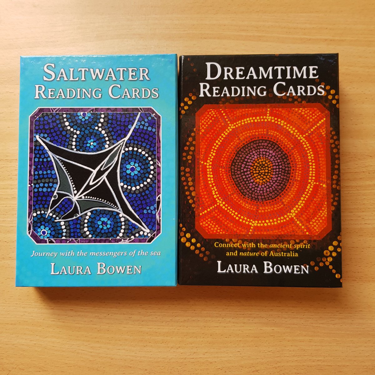 johoannarobson's tweet photo. Received the Dreamtime Reading Cards in my mailbox this morning. Now I have both Laura's decks. As far as I'm aware, these are the only Indigenous Australian decks by an Indigenous Australian author/artist. https://t.co/Hohaj2dCbM