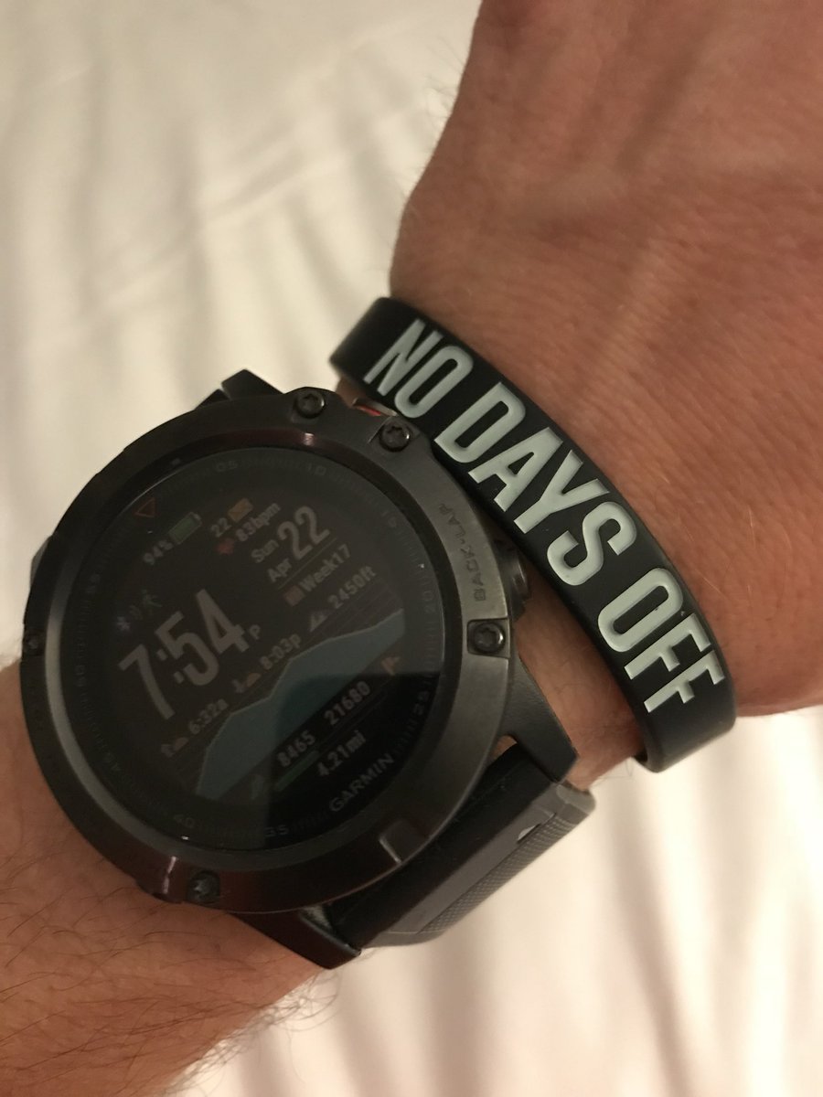 Flight delayed on my way to Las Vegas for a conference, then the rental car line was a mile long, so I’m hours later than expected but I subscribe to “No Days Off”. I’m about to head out for a run.