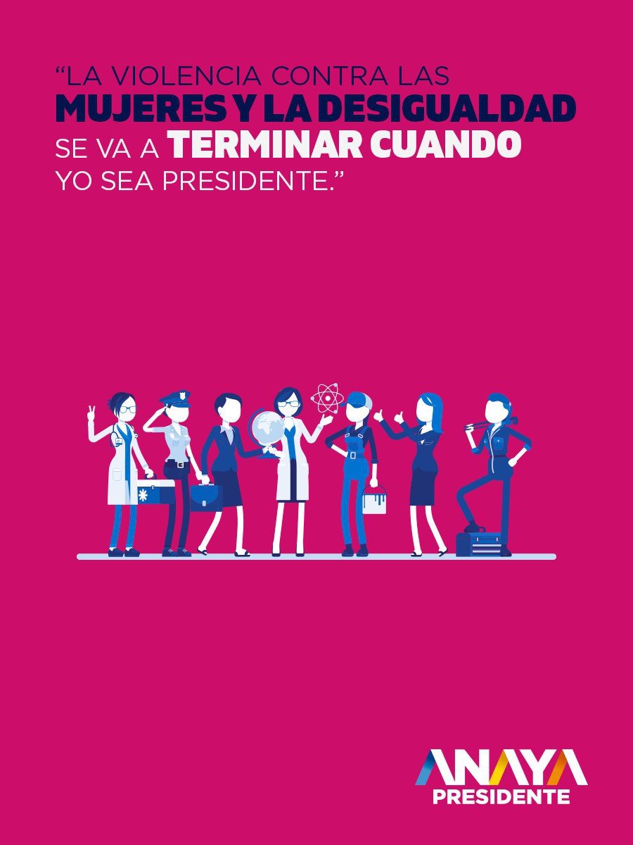 RicardoAnayaC's tweet photo. Es absolutamente inaceptable que, en nuestro país, 7 de cada 10 mujeres hayan sufrido algún tipo de violencia; que haciendo el mismo trabajo, con la misma capacitación, ganen 30% menos que los hombres. Eso se va a terminar cuando yo sea Presidente. #ConAnayaPorMéxico #DebateINE https://t.co/MWpcbbWXLK