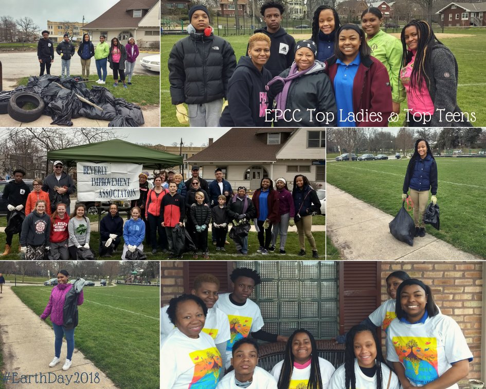 #EarthDay2018,  @tlodepcc took on the beautification of Maggie Cosme Park with @kabtweet , Friends of the Parks, @ChicagoParks and Beverly Improvement Association; the effort culminated in over 20 bags of litter collected for disposal. 
#EarthDayChicago 
#DoBeautifulThings