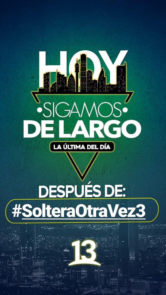 SigamosDeLargo's tweet photo. HOY después de #SolteraOtraVez3 nos visita @MalyJorquiera y @Siliconvalle 👏👏👏 No dejes que termine el fin de semana y #SigamosDeLargo https://t.co/dfeLIjygR1
