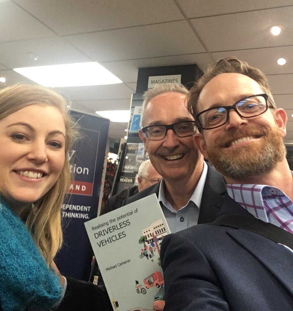 Massive achievement from one of our team, Michael Cameron, who launched his report ‘Realising the Potential of Driverless Vehicles for New Zealand’ at <a href="/unitybookswgtn/">Unity Books Wellington</a> last week. Read more about Michael's work via @NZLawFoundation - lawfoundation.org.nz/?p=8800