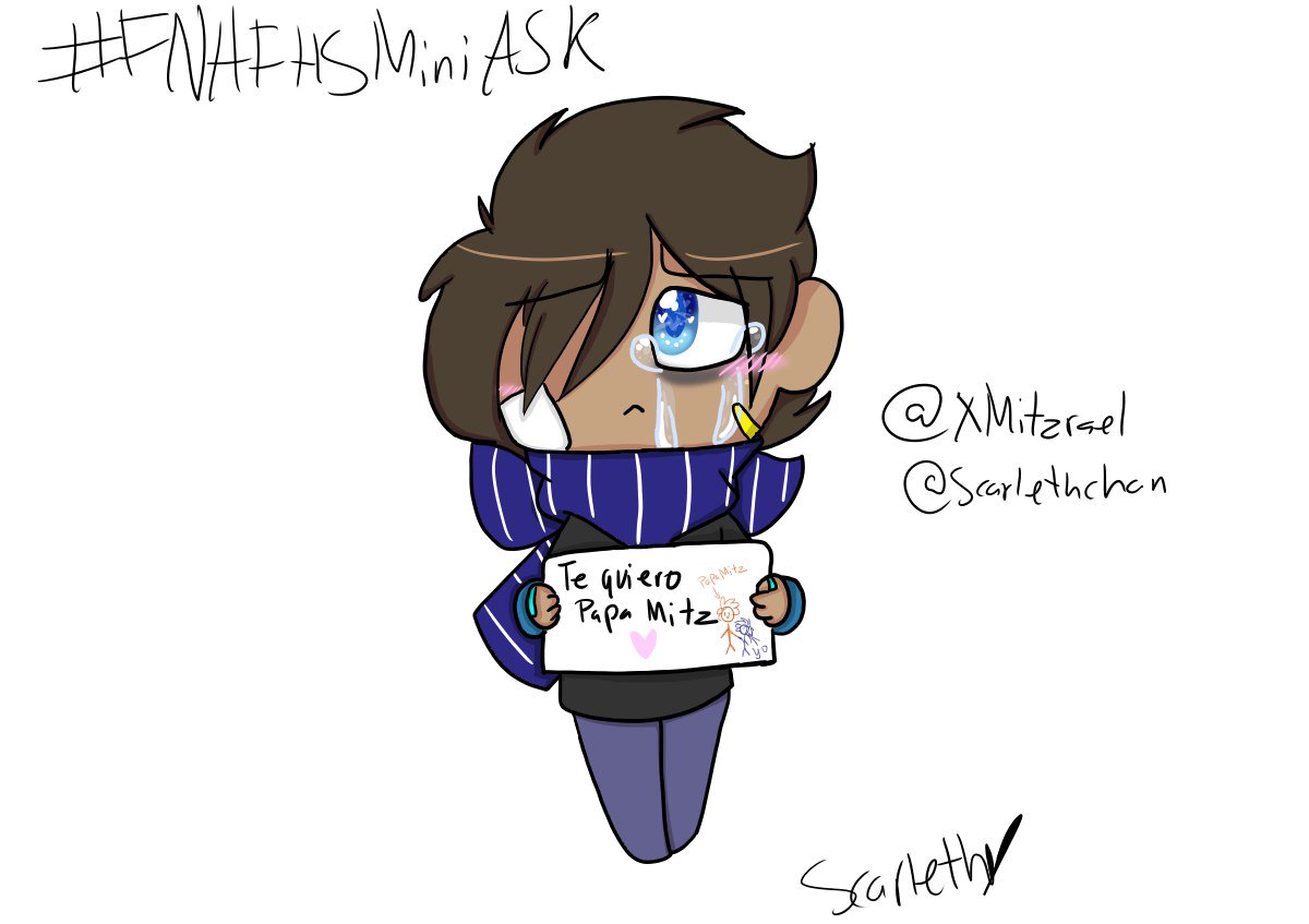 scarlethchan's tweet photo. #FNAFHS #FNAFHSMiniASK  para @xMitzrael  por sus 16 mil seguidores y crear un # super cute! y para eso pondre a bebe deuz bonito con un cartel , espero te guste mitz [si se lo pone de perfil me muero] https://t.co/ucgHNZCOvQ