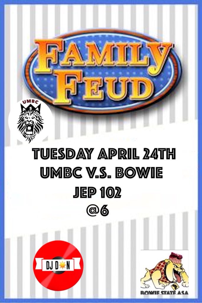 ZeeKemii's tweet photo. Are y’all ready for Tuesday 👀👀 BSUs ASA is going up against UMBCs ASA in Family Fued 👨👩👧👦 Who are you rooting for 🤔🤔 #WakandaFever https://t.co/fhsU3f1PmH