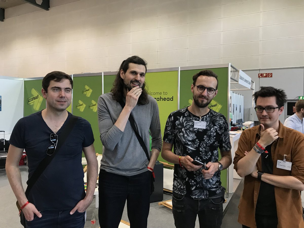 HKozuchowska's tweet photo. #AtomStringQuartet (3 of 4) with #KubaPłużek at @jazzahead trade fair. @AtomQuartet @culture_pl https://t.co/zYDQbgq3rM