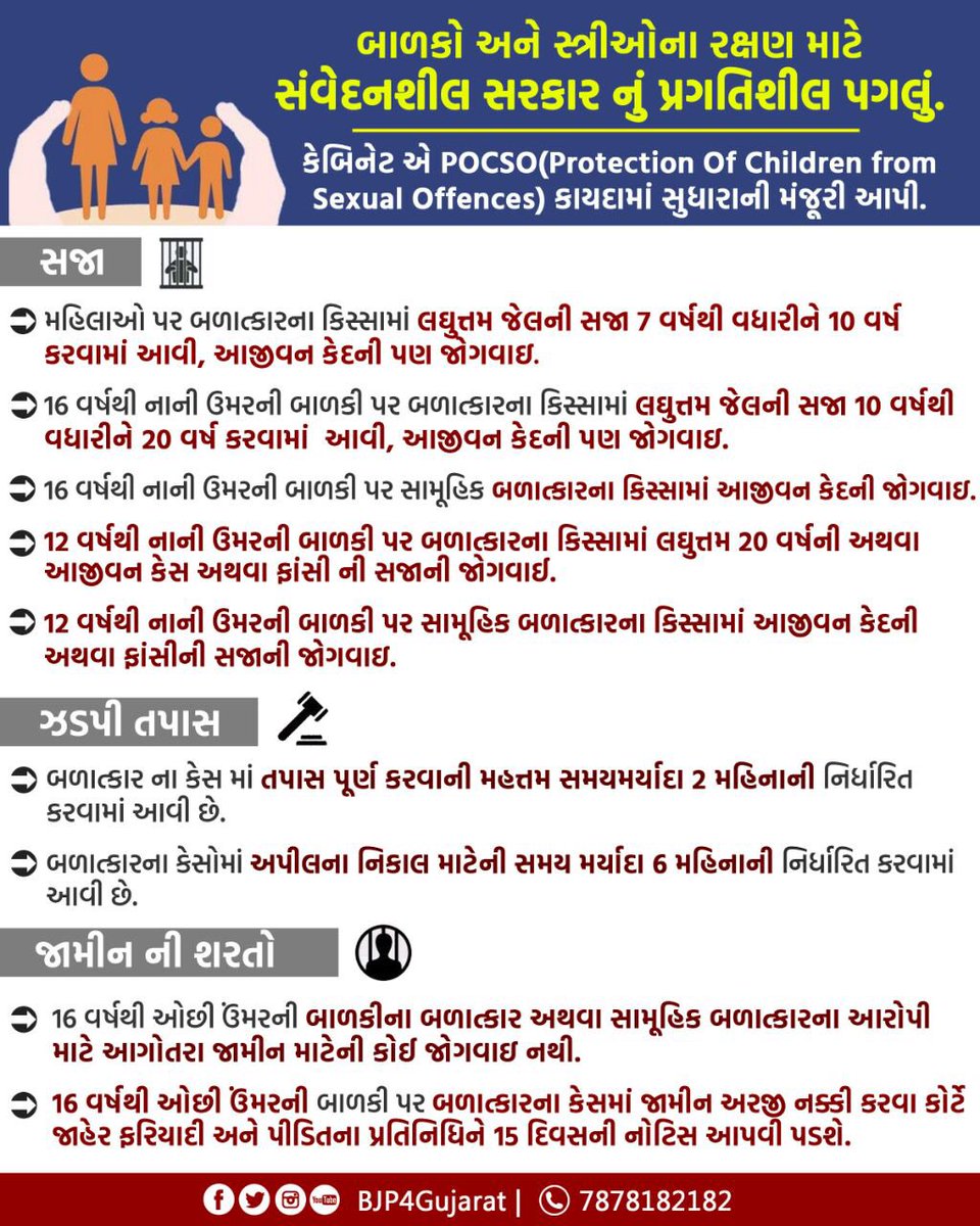 LetsTalkGujarat's tweet image. બાળકો અને મહિલાઓનું રક્ષણ કરવા માટે સંવેદનશીલ મોદી સરકારના પ્રગતિશીલ પગલા  #LetsTalkGujarat #ProtectionOfChildren

@BJP4Gujarat #POCSO @Indiagovin #Gujarat
Via twitter bit.ly/2K6DK3D