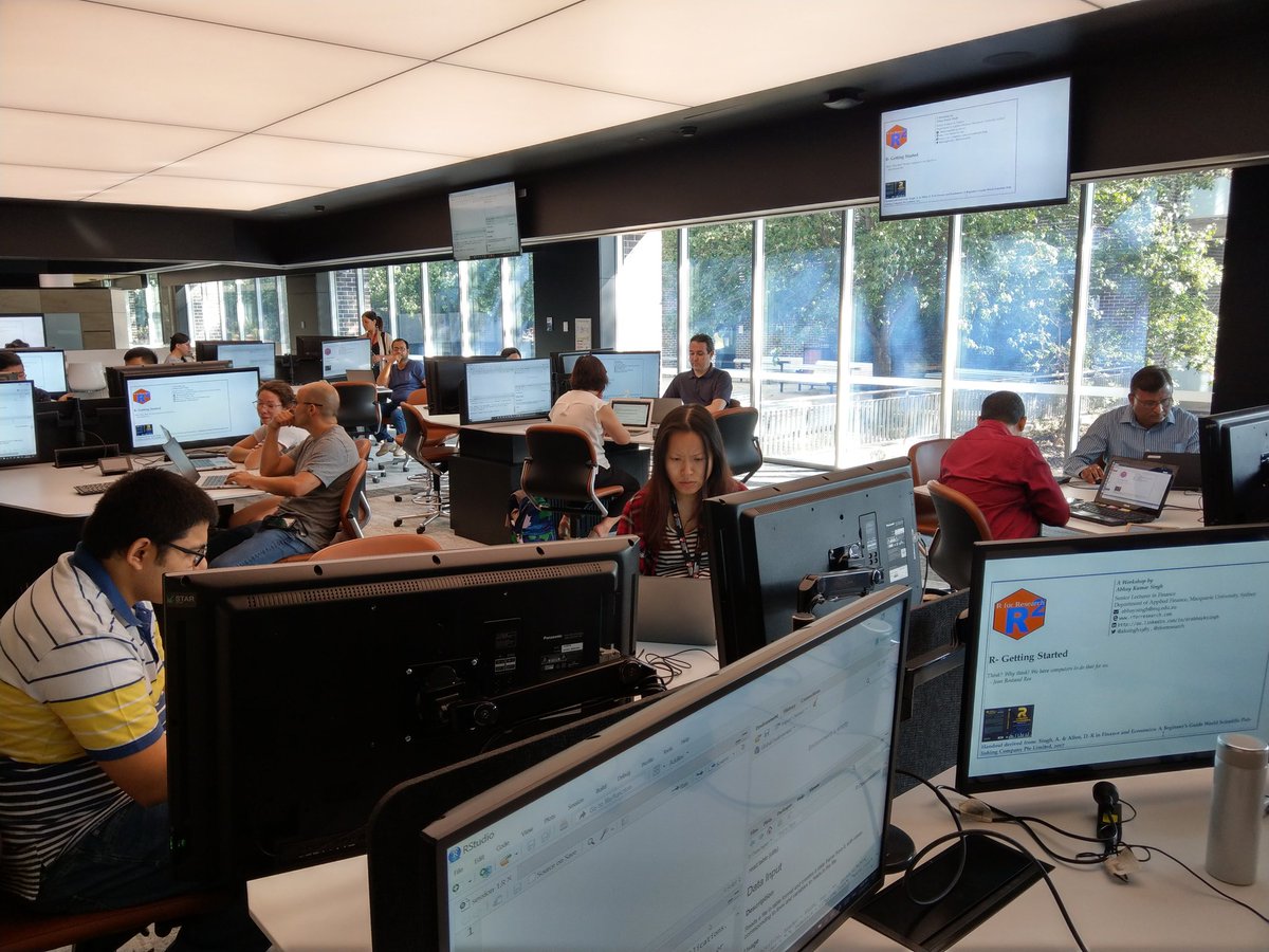 mlinnenluecke's tweet image. We are in for a treat today! Attending the @rforresearch workshop by R expert @aksingh1985 at the @MQ_FDL. #rstats #rforresearch #DataScience @Macquarie_Uni