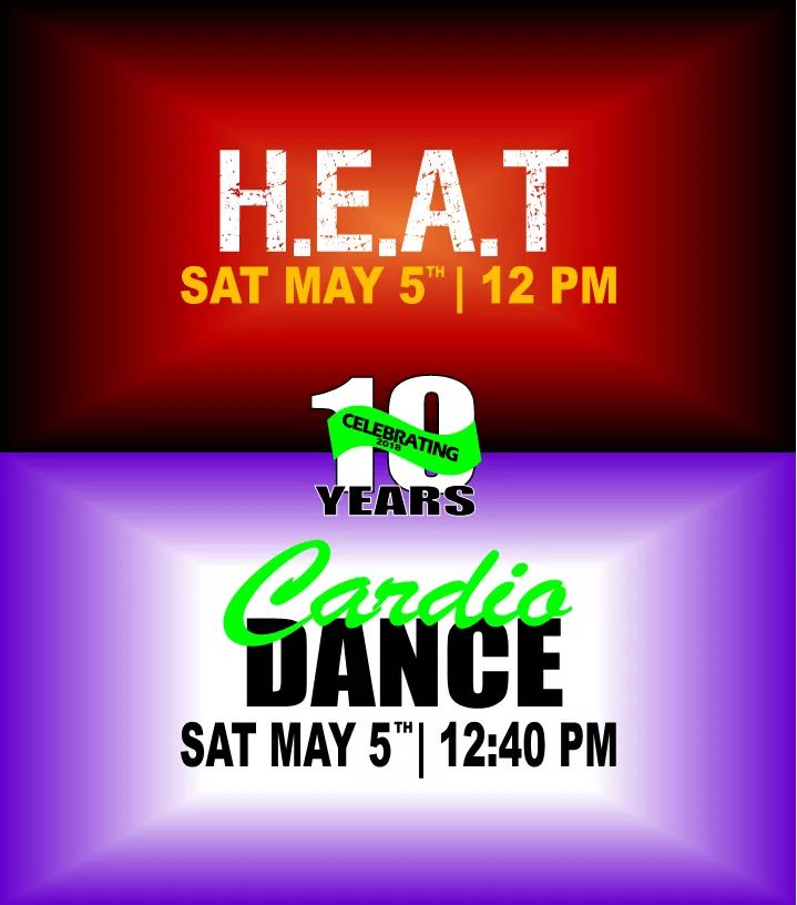 BiffsFitness's tweet photo. Get your sweat on during these 2, 30 minute group exercise classes taught by Stacey Lyn Page! They are free to try as part of our 10 Year Celebration on May 5th from 10:30 - 2 pm. After class, check out some the local businesses that will have booths set up. https://t.co/ThajWzStT9