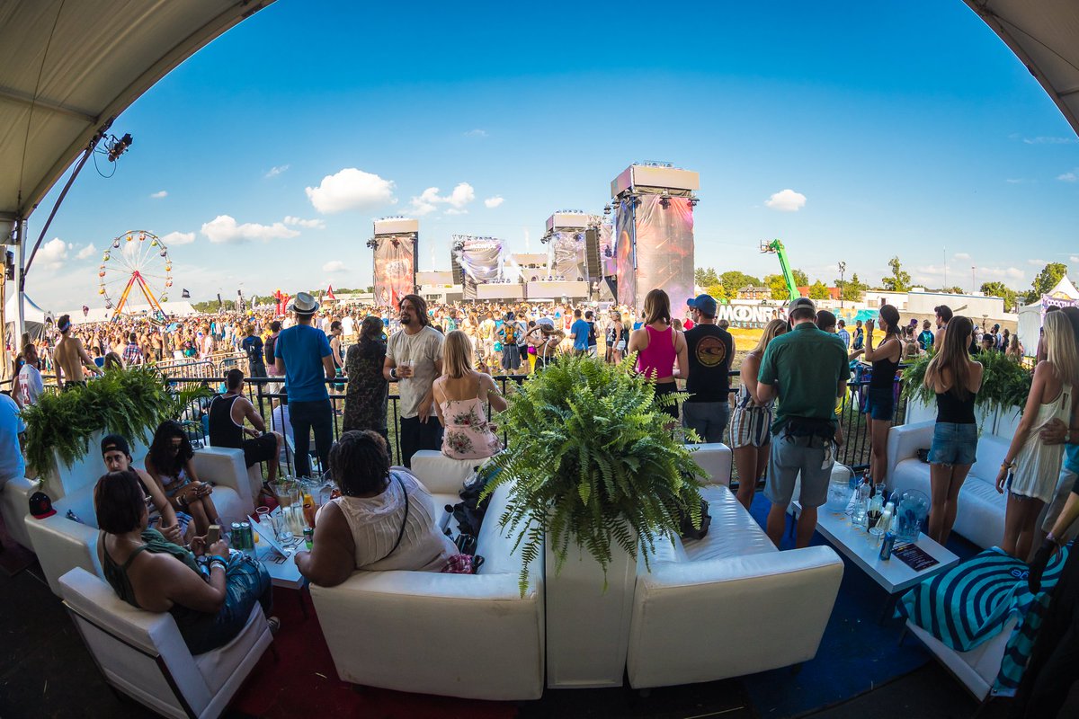 MoonriseFest's tweet photo. Enjoy Moonrise Festival in style with a VIP ticket!  VIP ticket holders enjoy express entry, dedicated viewing areas, air conditioned restrooms, free merch, and more! https://t.co/RNiDEJXcWq https://t.co/Fb9UPeEowb