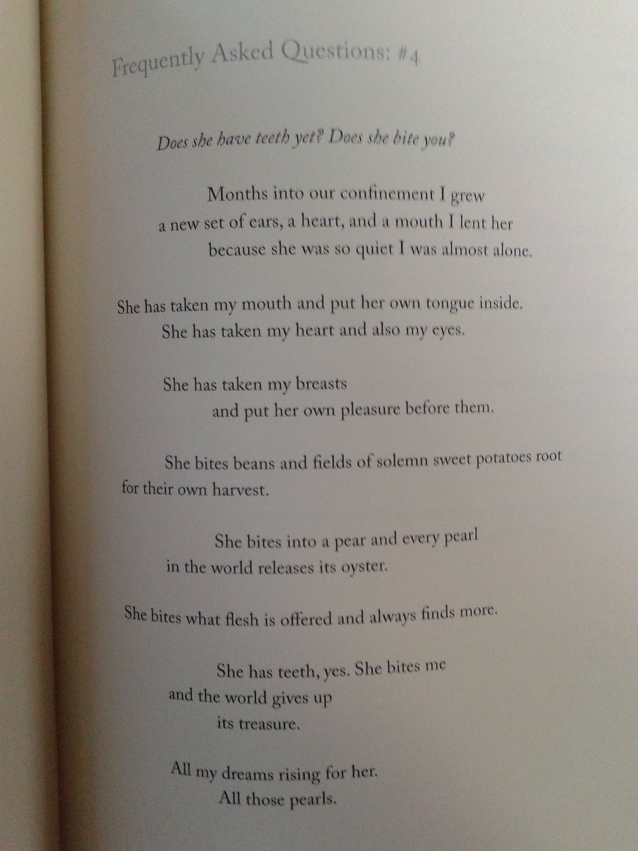 Burgi323's tweet photo. Two examples of the beautiful weave of 'requently asked questions' and 'ars poetica' in #CamilleTDungy 's collection "Trophic Cascade", and one of the fantastic voices to be heard at #SplitThisRock2018 the past week. https://t.co/EZlz0emsfU