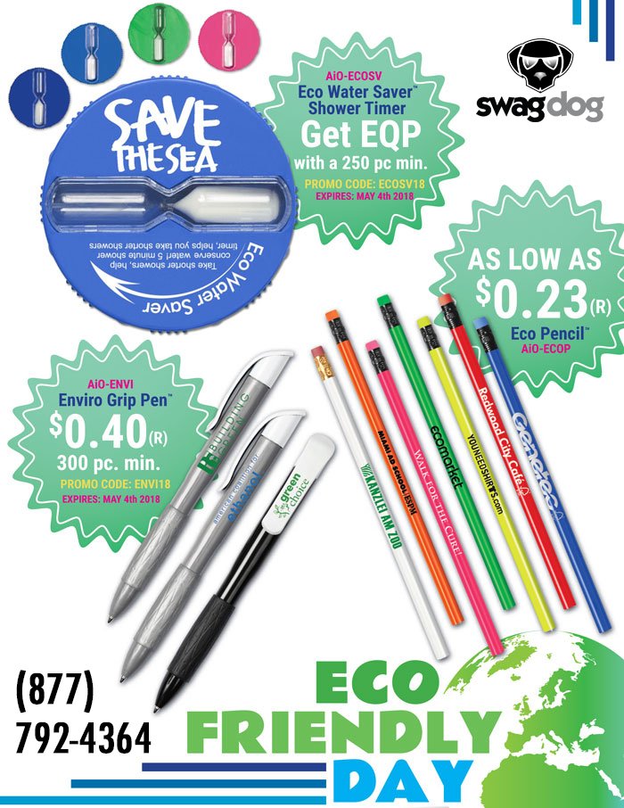 We're celebrating Earth Day with some awesome eco friendly products!  🌏 AND offering up to $250 off select orders! #SwagdogGear