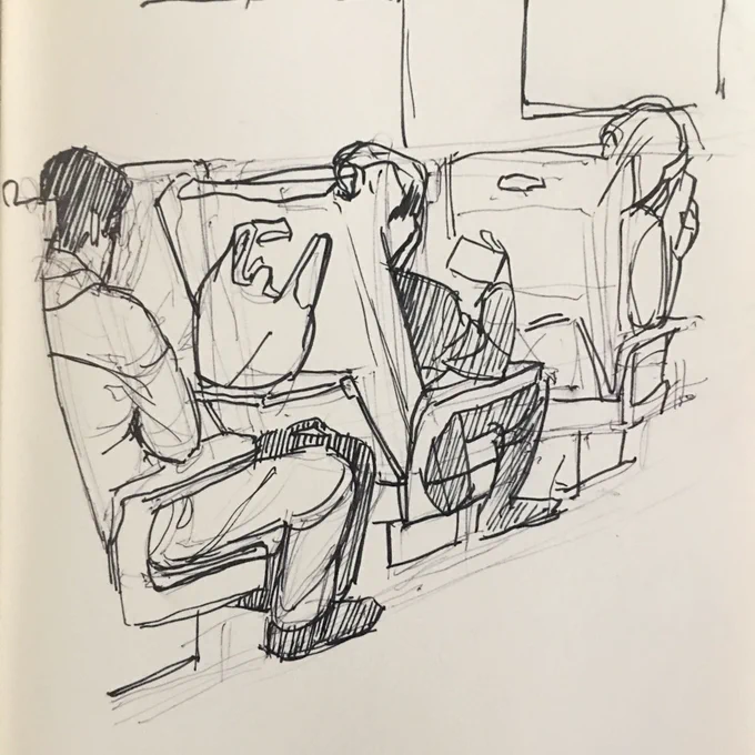 車内スケッチ #sketch 