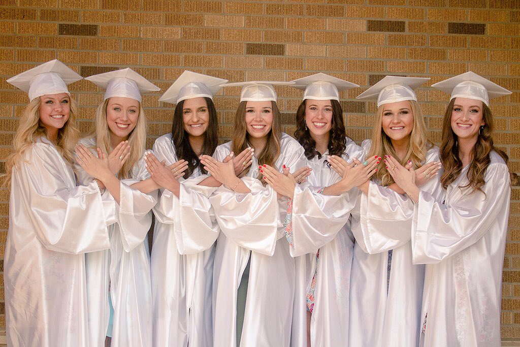 So proud of 7 of our members for being inducted into Mortar Board, as 7 of the top 50 seniors at Texas Tech! Way to represent! #techpiphi