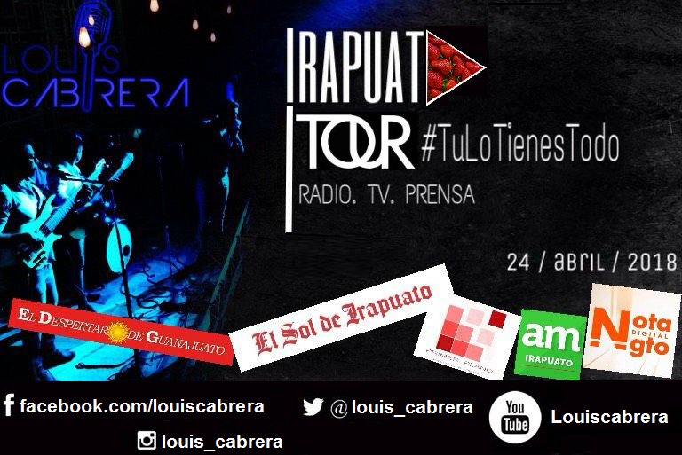 AngelUOficial's tweet photo. ⚜MARTES2⃣4⃣ ABRIL ⚜@LOUIS_CABRERA 🎙️TOUR #TúLoTienesTodo #IRAPUAT🍓@SoldeIrapuato @amirapuato @PrimerPlanoIrap @notadigitalgto https://t.co/hYWovnvRAO