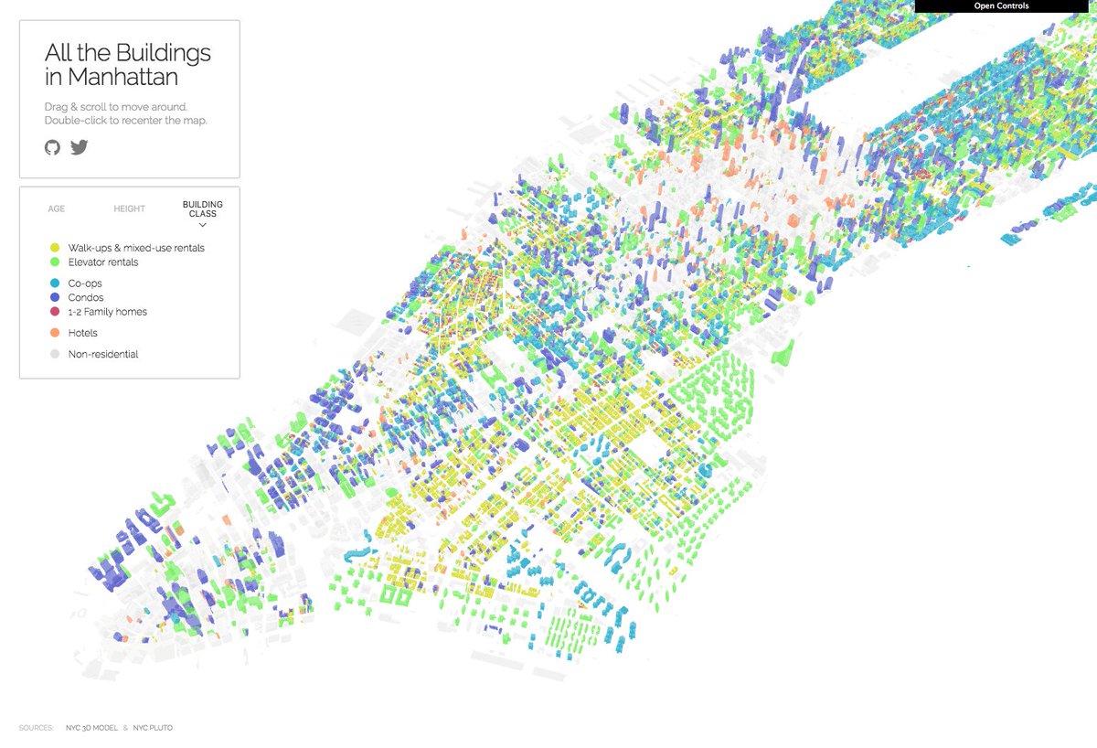 taylorbaldwin's tweet photo. Excited to finally release this 3D interactive #DataVisualization that renders all 47K buildings in Manhattan.

Best on desktop Chrome! 😬

https://t.co/OKqzd0uQt9

#creativecoding #dataviz #nyc https://t.co/vSxO9Wuqah