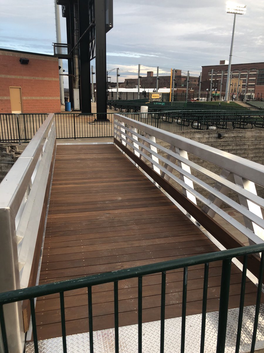 PeoChiefsGM's tweet image. Tonight should be the last game before this is open and makes Dozer Park 360 again for the first time since 2004.  #StadiumUpgrades #NewBridge #360Ballpark