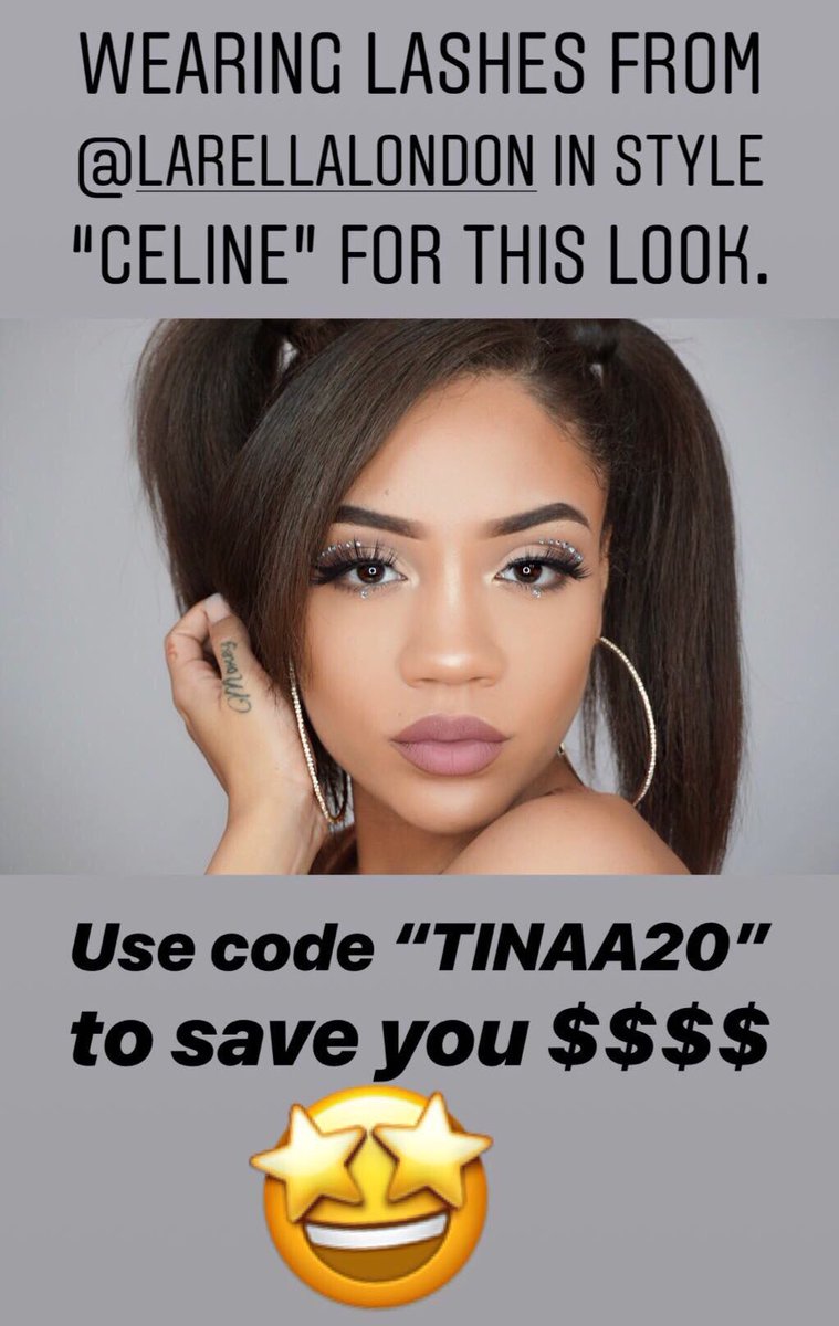 Shop @Larellalondon for Mink Lashes, be sure to use code “TINAA20” to save you some money at checkout 🧡 #lashfreak