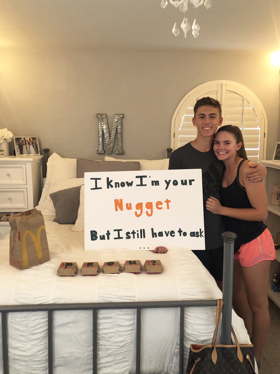 magsthurston's tweet photo. Don’t know if I’m more excited for the chicken nuggets or prom!! @chapprom2018 https://t.co/rTyhjxNOeW