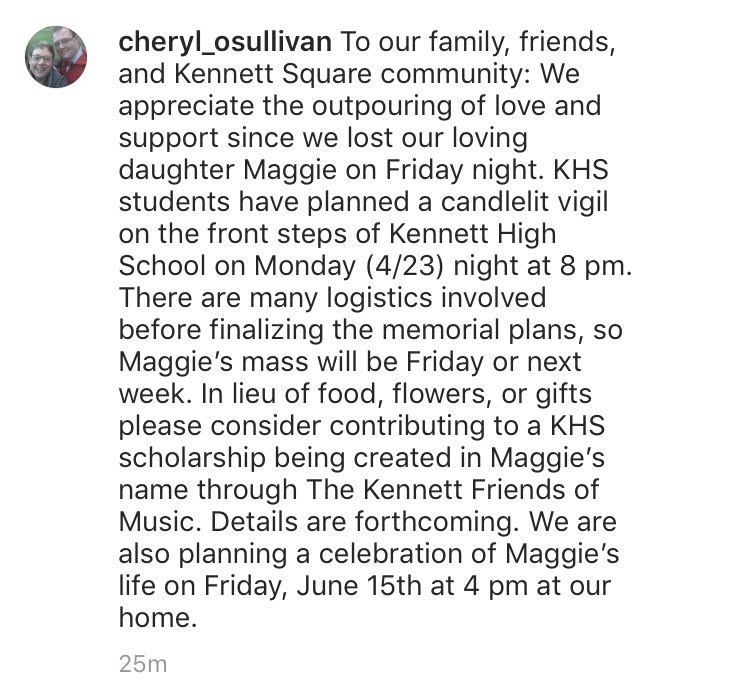 charchart19's tweet photo. Maggie’s mom wanted me to share this with everyone ❤️ https://t.co/3XsY8APaDu