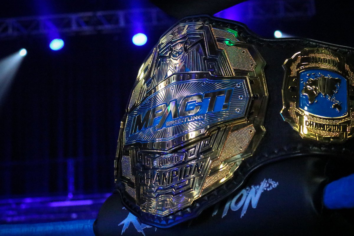 PodcastOTT's tweet photo. Cannot forget the new World Championship Title too. Excellent step forward for @IMPACTWRESTLING https://t.co/jBwTzkgRCc
