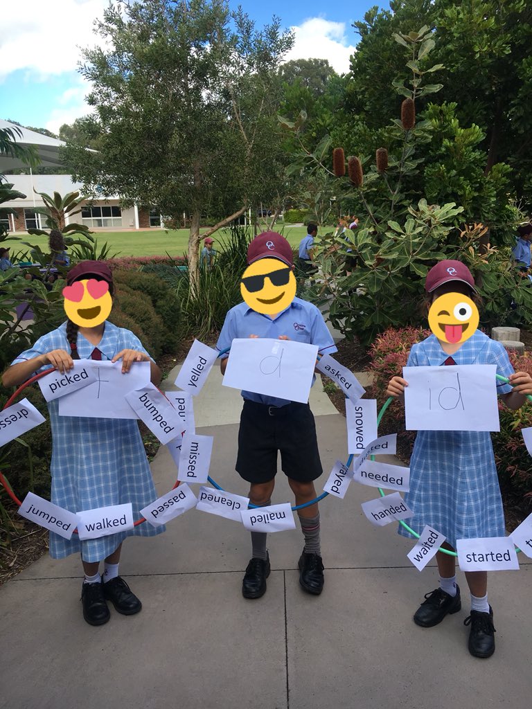 Year3AtOC's tweet photo. Engaging the students with spelling through hands on and active learning experiences. Today we were learning about the three sounds of the past tense ‘ed’ https://t.co/ce7w5yFDV1