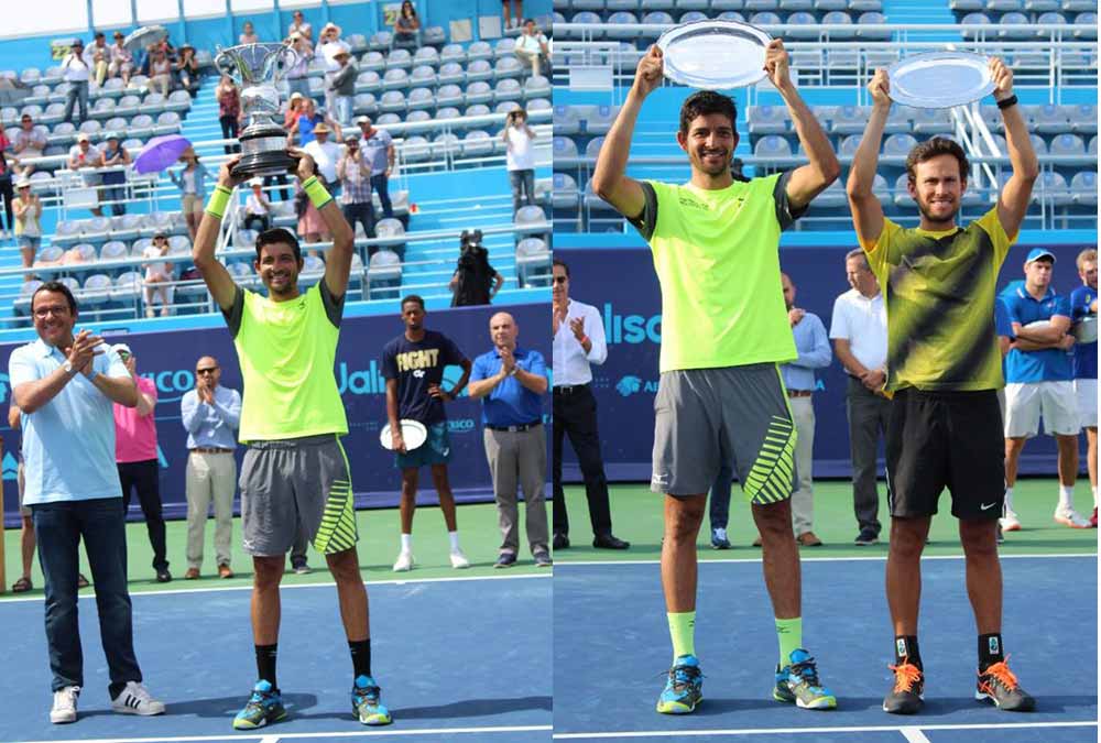 Two titles. One day.

For the second time this year, <a href="/CheloArevaloATP/">Marcelo Arevalo</a> lifts singles and doubles 🏆🏆 at the same tournament, prevailing in Guadalajara.