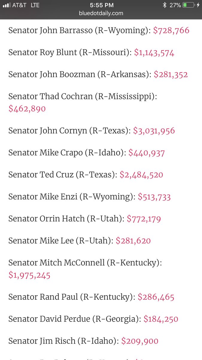 jennycohn1's tweet photo. Here’s how much Exxon paid 22 GOP Senators who pushed to leave the Paris Climate Agreement! https://t.co/0h0fcG9ZVG https://t.co/p2qD3xA7as
