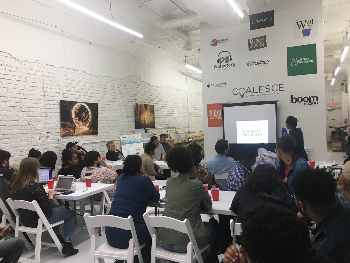 JTonyJeff's tweet photo. Ready to announce the winners of Startup Jackson 2018. @SWmississippi @InnovateMS https://t.co/sf4QrCO3ue
