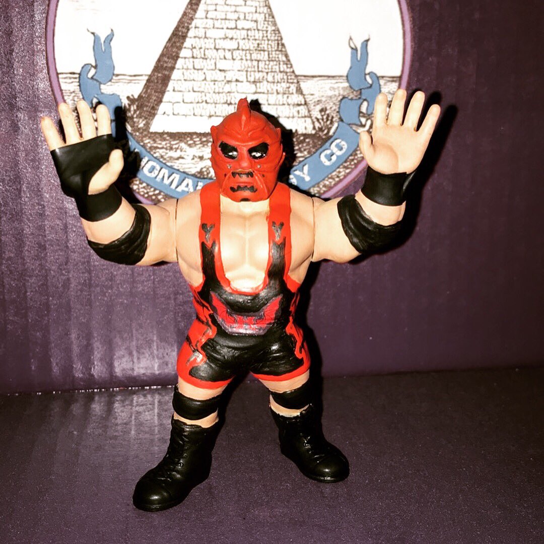 AnomalousCustom's tweet photo. Custom Hardakus Retro, the demon of devastation! #hardakus #morepain #anomalous #wrestling #customfig #figlife #mpxwrestling @MPXWrestling @WWEMattelRetro https://t.co/x7plmW8SiG