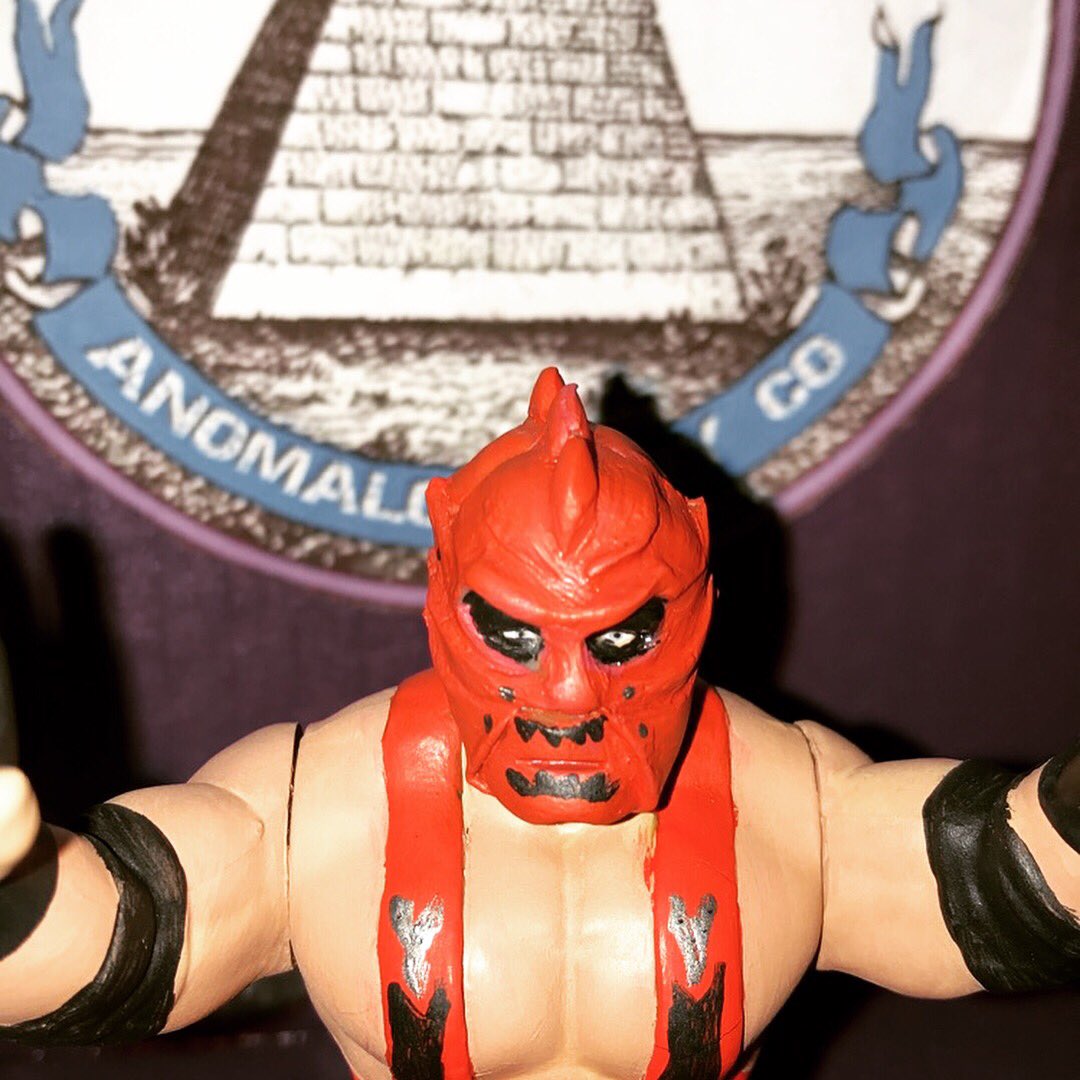 AnomalousCustom's tweet photo. Custom Hardakus Retro, the demon of devastation! #hardakus #morepain #anomalous #wrestling #customfig #figlife #mpxwrestling @MPXWrestling @WWEMattelRetro https://t.co/x7plmW8SiG