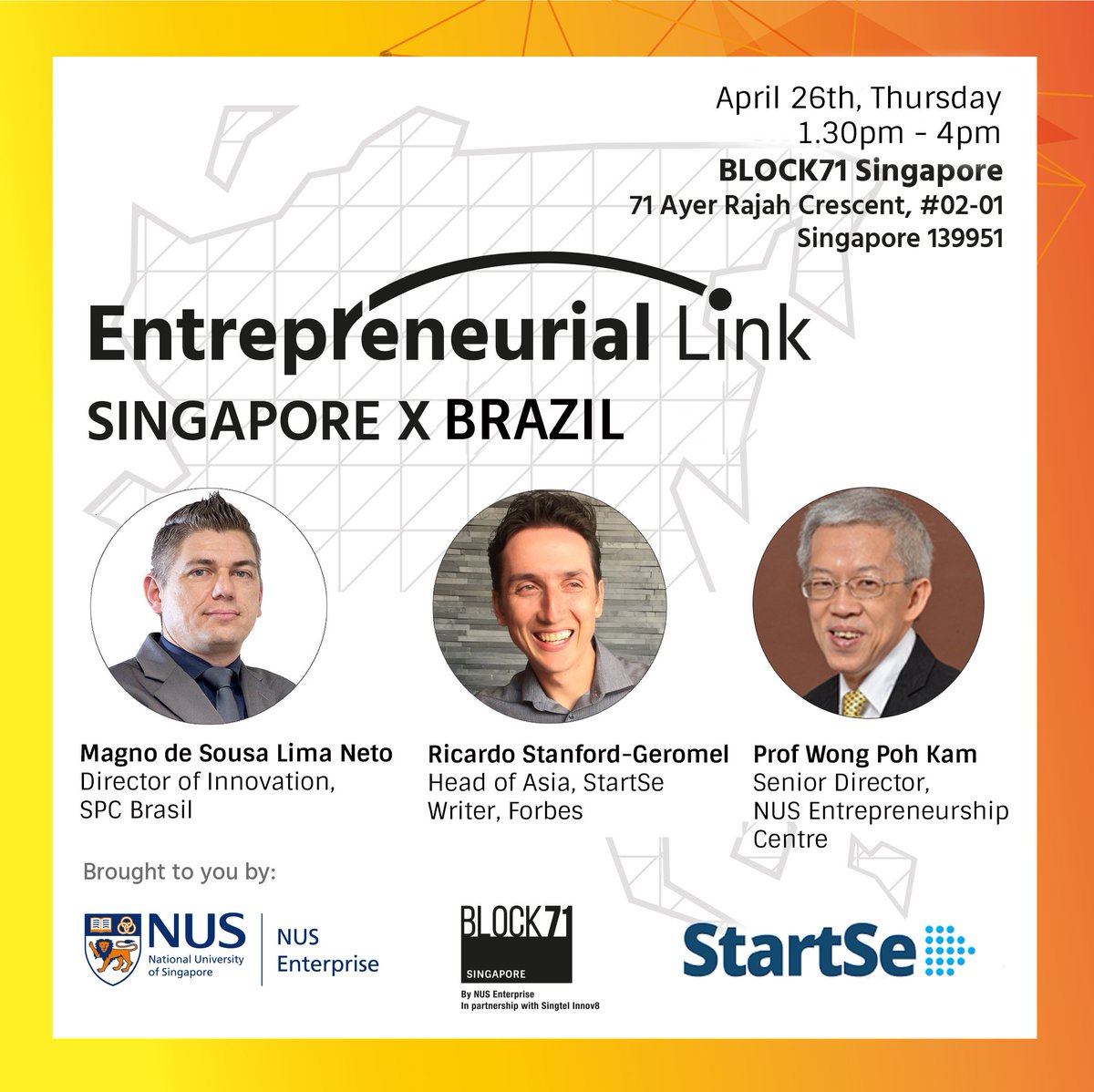 Up for bringing your business across borders? See you at BLOCK71 this Thursday for the lowdown on Brazil! blk71.com/events/entrepr…