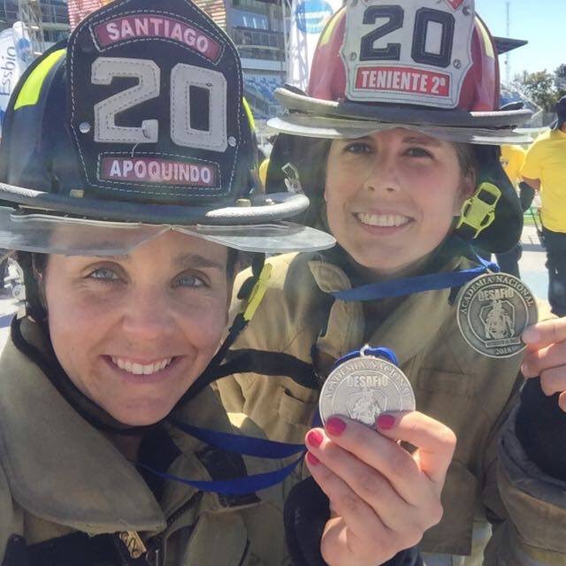 FELICITACIONES !!  A nuestras representantes <a href="/vigesima/">Vigesima</a> Teniente 2 Ingeborg Esser y Vol Hon. Francisca Varela por su gran participación en #DesafioBomberosGranFinal <a href="/cbsantiago/">Cuerpo de Bomberos de Santiago</a>