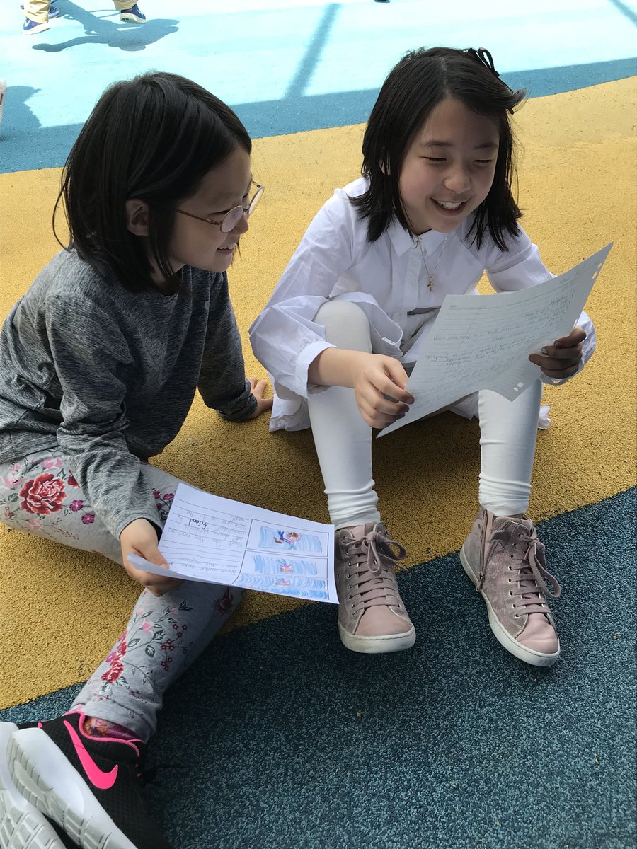 alicedahny's tweet photo. Sharing our How-To Writings outside to enjoy the beautiful weather! #kispride #2ndgrade #2Crocks #writingworkshop @TCRWP https://t.co/4Z3cTdcUJn