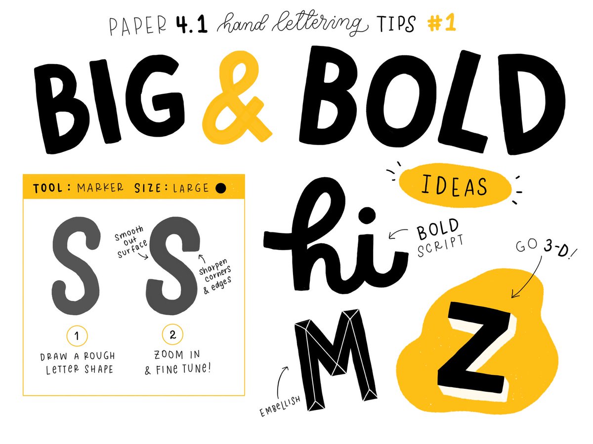 Ray of Light (@rayoflightdsign) on Twitter photo I'm super excited about the new Paper by <a href="/FiftyThree/">One of God’s Favorites</a> update: brush sizes! To explore the new possibilities that the update has opened, here's the first in a series of new lettering tutorials: how to create BIG & BOLD letters with the large marker/outline tool! @FiftyThreePaper I'm super excited about the new Paper by <a href="/FiftyThree/">One of God’s Favorites</a> update: brush sizes! To explore the new possibilities that the update has opened, here's the first in a series of new lettering tutorials: how to create BIG & BOLD letters with the large marker/outline tool! @FiftyThreePaper