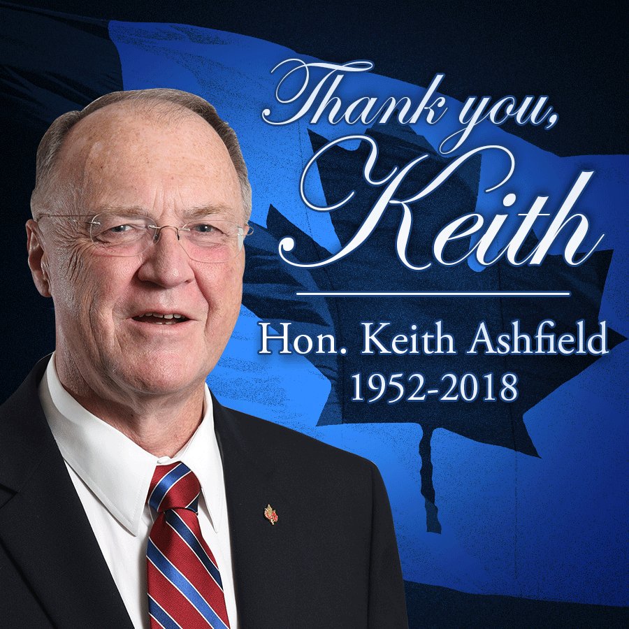 CPC_HQ's tweet photo. Our entire Conservative family is saddened to hear of the passing of Keith Ashfield. Keith's wife, Judy, and his family are in our thoughts and prayers. #cdnpoli https://t.co/6e32Mc7r1e