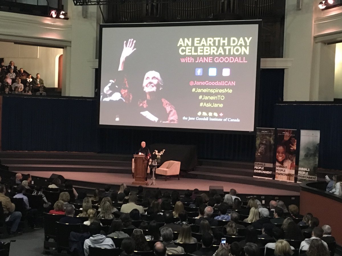 AliFarlow's tweet photo. “Only if we understand, will we care. Only if we care, will we help.” A pleasure to spend #EarthDay with iconic scientist #DrJaneGoodall 🌎 https://t.co/zd3xZjNgC6
