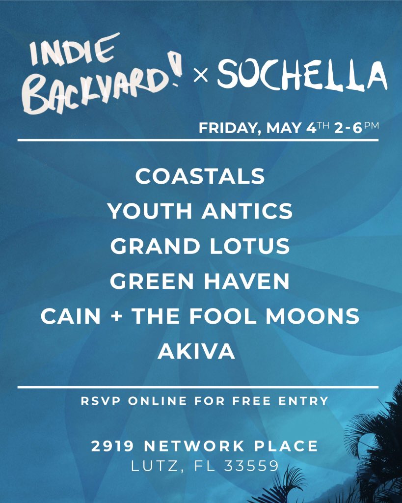 coastalsoffic's tweet photo. Indie Backyard is back! RSVP here for free entry: https://t.co/6K30jGYQfL https://t.co/kjno4IdJJ3