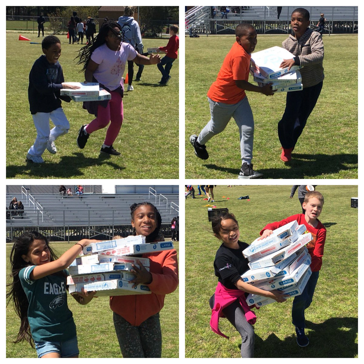 Cori (@cshea289) on Twitter photo My favorite field day game this year! Pizza Delivery Relay with 4th and 5th grade! Thanks <a href="/dominos/">Domino's Pizza</a> for the boxes! <a href="/BaysideBulldog/">Bayside Bulldogs</a> My favorite field day game this year! Pizza Delivery Relay with 4th and 5th grade! Thanks <a href="/dominos/">Domino's Pizza</a> for the boxes! <a href="/BaysideBulldog/">Bayside Bulldogs</a>
