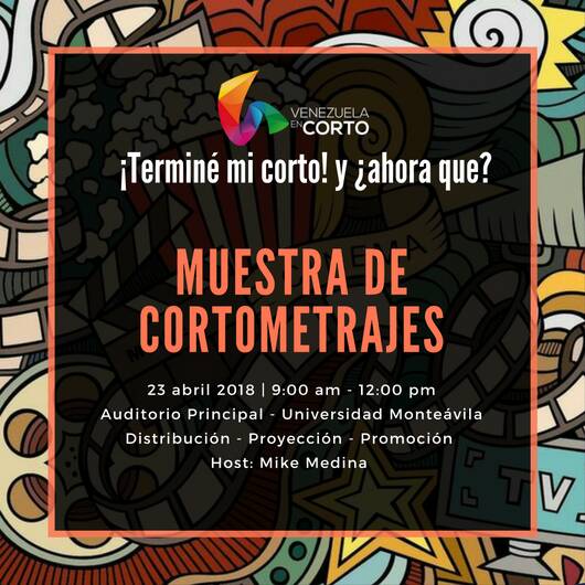 El #23Abr estaremos en la <a href="/Monteavila/">Universidad Monteávila</a> #Ccs en una Muestra de #CortosVenezolanos + charla para sus estudiantes. 

¡Te esperamos!