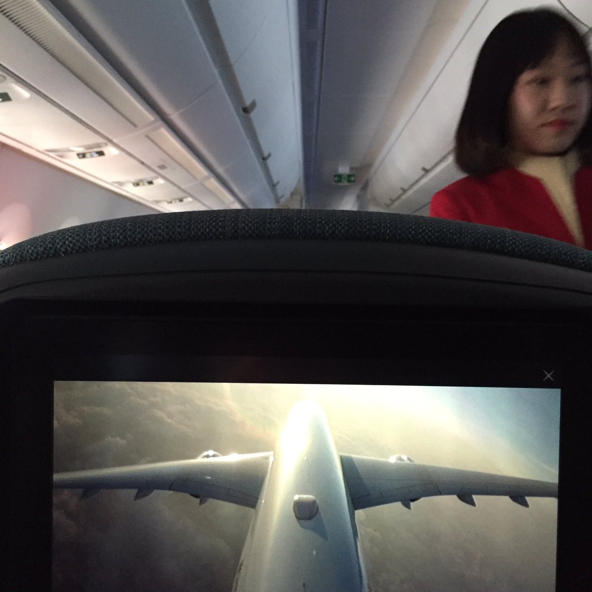 ToaStappard's tweet photo. on my way to @BISFF in #Busan 🇰🇷 with a seat-back #godseyeview of the sky below thanks to @British_Film and @BFI https://t.co/Ybfo9FMwUE